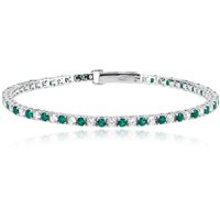Bracciale Mabina Donna TENNIS CLUB in Argento Smeraldo sintetico 533458-M - 533458-M